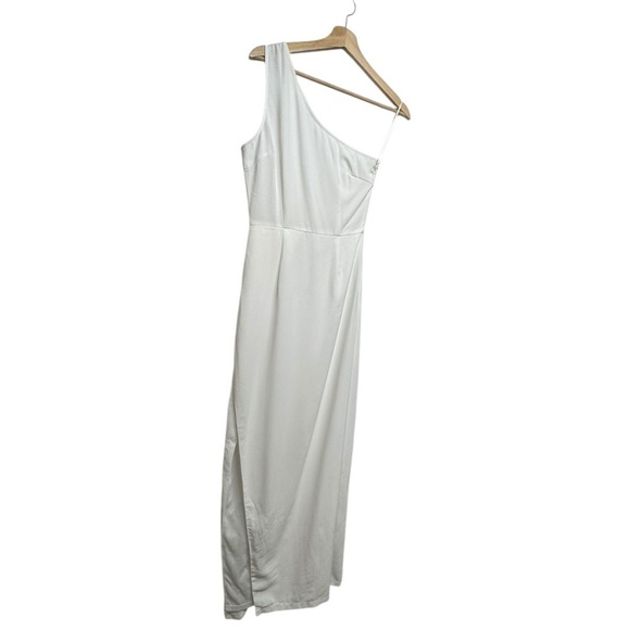 NWOT REVOLVE SUPERDOWN Karlee One Shoulder Maxi Dress White S - Picture 8 of 10